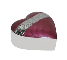 Load image into Gallery viewer, Small/Keepsake 3 Cubic Inches Mother of Pearl Pink Heart Cremation Urn for Ashes
