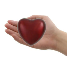 Load image into Gallery viewer, Heart Keepsake Brass Crimson Funeral Cremation Urn for Ashes, 3 Cubic Inches