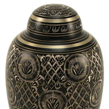 Load image into Gallery viewer, Solid Brass Brilliance Adult Funeral Cremation Urn For Ashes 200 Cubic Inches