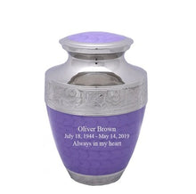 Load image into Gallery viewer, Large/Adult 200 Cubic Inches Sparta Purple Funeral Cremation Urn