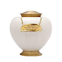 Load image into Gallery viewer, Large/Adult 200 Cubic Inches Baroque Pearl Brass Funeral Cremation Urn