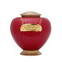 Load image into Gallery viewer, Large/Adult 200 Cubic Inches Baroque Red Brass Funeral Cremation Urn