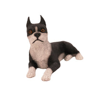 Load image into Gallery viewer, Bronze Boston Terrier Walnut Pet Cremation Urn w/ Figurine