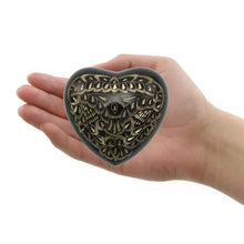 Load image into Gallery viewer, Solid Brass Brilliance Heart Keepsake Funeral Cremation Urn, 3 Cubic Inches