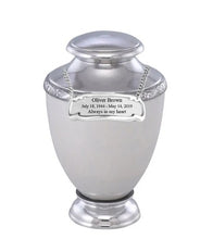Load image into Gallery viewer, Large/Adult 200 Cubic Inches Zejtar White Pearl Funeral Cremation Urn