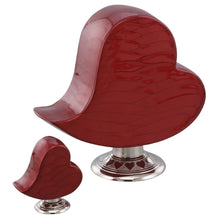 Load image into Gallery viewer, Large/Adult 200 Cubic Inches Cheerful Heart Red Funeral Cremation Urn