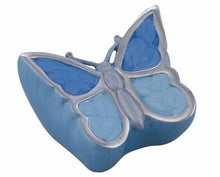 Load image into Gallery viewer, Small/Keepsake Soulful Wings Butterfly Infant Urn - Blue Funeral Cremation Urn