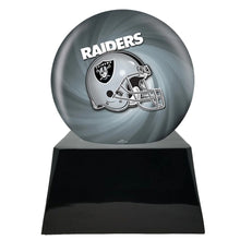 Load image into Gallery viewer, Large/Adult 200 Cubic Inch Oakland Raiders Metal Ball on Cremation Urn Base