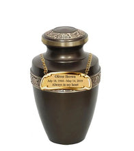Load image into Gallery viewer, Large/Adult 200 Cubic Inches Apollo Brown Brass Funeral Cremation Urn