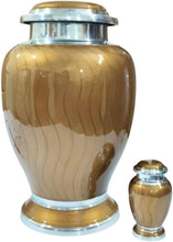 Load image into Gallery viewer, At Peace Memorials Hotep Gold Urn for Ashes SET