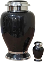 Load image into Gallery viewer, At Peace Memorials Hotep Black Urn for Ashes SET