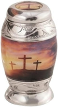 Load image into Gallery viewer, At Peace Memorials Nirvana Sunset Cross Keepsake Urn for Ashes