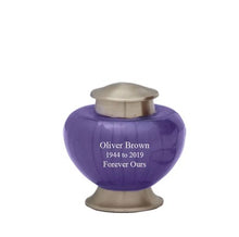 Load image into Gallery viewer, Large/Adult 200 Cubic Inches Baroque Purple Brass Funeral Cremation Urn
