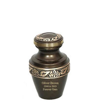Load image into Gallery viewer, Small/Keepsake 4 Cubic Inches Apollo Brown Brass Funeral Cremation Urn