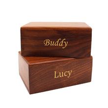 Load image into Gallery viewer, Large 70 Cubic Inches Plain Rosewood Single Urn with Engraving