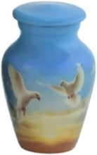 Load image into Gallery viewer, At Peace Memorials Flying Doves Keepsake Urn for Ashes