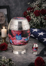 Load image into Gallery viewer, At Peace Memorials Nirvana Flowers Set Urn for Ashes