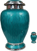 Load image into Gallery viewer, At Peace Memorials Hotep Biscayne Green Urn for Ashes SET