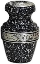 Load image into Gallery viewer, At Peace Memorials Tranquility Black Marble Keepsake Urn for Ashes