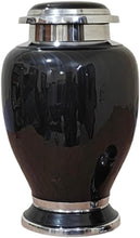 Load image into Gallery viewer, At Peace Memorials Hotep Black Adult Urn for Ashes
