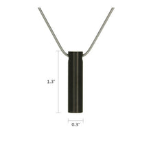 Load image into Gallery viewer, At Peace Memorials Cylinder Onyx - includes 19" chain