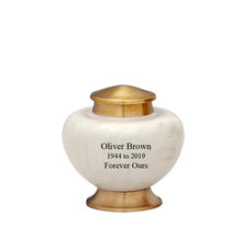 Load image into Gallery viewer, Large/Adult 200 Cubic Inches Baroque Pearl Brass Funeral Cremation Urn