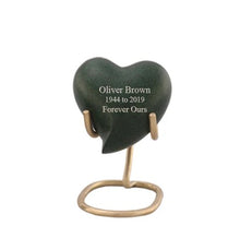 Load image into Gallery viewer, Large/Adult 200 Cubic Inches Sparta Green Brass Funeral Cremation Urn