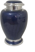 Load image into Gallery viewer, At Peace Memorials Hotep Navy Blue Adult Urn for Ashes