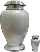 Load image into Gallery viewer, At Peace Memorials Hotep Ivory Urn for Ashes SET