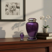 Load image into Gallery viewer, At Peace Memorials Hotep Dark Purple Keepsake Urn for Ashes