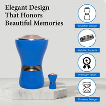 Load image into Gallery viewer, At Peace Memorials Canopic/Blessing Blue Urn for Ashes SET