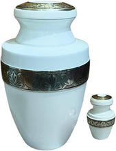 Load image into Gallery viewer, At Peace Memorials Tranquility Ivory Urn for Ashes SET