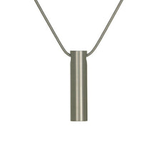 Load image into Gallery viewer, Stainless Steel Pewter Cylinder and Chain Funeral Cremation Urn for Ashes