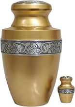 Load image into Gallery viewer, At Peace Memorials Tranquility Gold Urn for Ashes SET