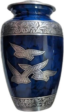 Load image into Gallery viewer, At Peace Memorials Dove Blue Adult Urn for Ashes