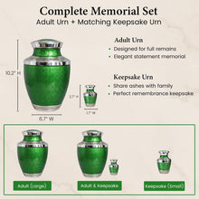 Load image into Gallery viewer, At Peace Memorials Cordoba Green Keepsake Urn for Ashes