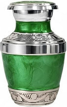 Load image into Gallery viewer, At Peace Memorials Cordoba Green Keepsake Urn for Ashes
