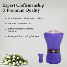 Load image into Gallery viewer, At Peace Memorials Canopic/Blessing Purple Urn for Ashes SET