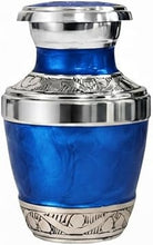 Load image into Gallery viewer, At Peace Memorials Cordoba Navy Blue Keepsake Urn for Ashes