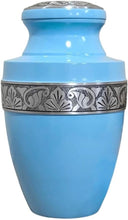 Load image into Gallery viewer, At Peace Memorials Tranquility Blue Adult Urn for Ashes