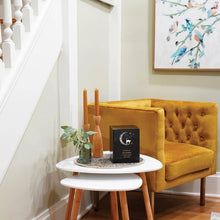 Load image into Gallery viewer, Monumental Memorials Cat & Moon Pink Inlay Black, Medium Urn