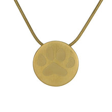 Load image into Gallery viewer, Stainless Steel Bronze Pendant w/Large Paw and Chain Cremation Urn for Ashes
