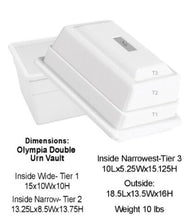 Load image into Gallery viewer, At Peace Memorials Olympia Double Funeral Cremation Urn Vault