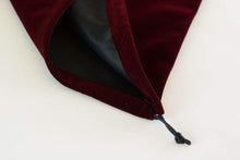 Load image into Gallery viewer, Velvet Cremation Urn Bag Drawstring Closure - Adult Cremation Urn (Burgundy)