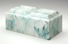 Load image into Gallery viewer, Classic Onyx Teal Companion Funeral Cremation Urn, 420 Cubic Inch, TSA Approved
