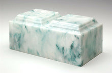Load image into Gallery viewer, Classic Onyx Teal Companion Funeral Cremation Urn, 420 Cubic Inch, TSA Approved