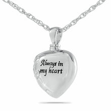 Load image into Gallery viewer, Always in my Heart Stainless Steel Pendant/Necklace Cremation Urn for Ashes