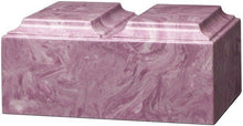 Load image into Gallery viewer, XLarge 450 Cubic Inch Purple Tuscany Companion Cultured Marble Cremation Urn