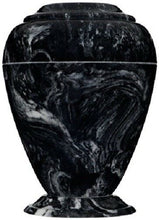 Load image into Gallery viewer, Large 235 Cubic Inch Georgian Vase Black Marlin Cultured Marble Cremation Urn
