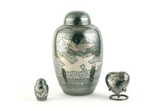 Load image into Gallery viewer, New,Solid Brass Going Home 6 Keepsake Set Cremation Urns, 5 Cubic Inches each